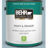 BEHR PREMIUM PLUS 1 gal. #BIC-23 Hopeful Blue Semi-Gloss Enamel Low Odor Interior Paint & Primer