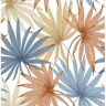 LILLIAN AUGUST 30.75 sq. ft. Luxe Haven Charlotte Blue & Soft Melon Tropic Palm Toss Vinyl Peel and Stick Wallpaper Roll