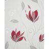 Fine Decor Synergy Ruby Floral Metallic Non-pasted Paper Wallpaper