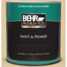 BEHR PREMIUM PLUS 1 qt. #PPU7-19 Crepe Semi-Gloss Enamel Exterior Paint & Primer