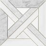 EMSER TILE Alluro Silver 9.02 in. x 9.02 in. Basketweave Polished Marble Mosaic Tile (0.564 sq. ft./Each, Case of 10 Pieces)