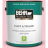 BEHR PREMIUM PLUS 1 gal. #120B-4 Old Fashioned Pink Semi-Gloss Enamel Low Odor Interior Paint & Primer