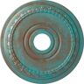 Ekena Millwork 1 in. x 17-1/2 in. x 17-1/2 in. Polyurethane Munich Ceiling Medallion, Copper Green Patina