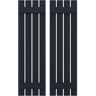 Ekena Millwork 15-1/2 in. W x 31 in. H Americraft 4-Board Exterior Real Wood Spaced Board and Batten Shutters in Starless Night Blue