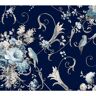 York Wallcoverings Parrots with Floral Bouquets Navy Peel and Stick Wallpaper Roll