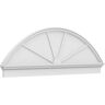 Ekena Millwork 2-3/4 in. x 76 in. x 25-7/8 in. Segment Arch 4-Spoke Architectural Grade PVC Combination Pediment Moulding