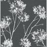 NextWall One O'clock Charcoal Floral Vinyl Peel & Stick Wallpaper Roll (Covers 30.75 Sq. Ft.)