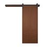 VeryCustom 30 in. x 84 in. The Robinhood Terrace Wood Sliding Barn Door with Hardware Kit in Black