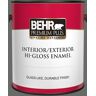 BEHR PREMIUM PLUS 1 gal. #BNC-26 Lunar Basalt Hi-Gloss Enamel Interior/Exterior Paint