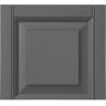 Ply Gem 15 in. x 13 in. Polypropylene Raised Panel Transom Design in Gray Shutter Tops Pair