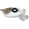 iCOOL 1/4 in. x 3/8 in. x 50 ft. Universal Ductless Mini Split Pipe Assembly with White PE Insulation and Communication Cable