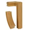EVERMARK Stair Parts 7581 Unfinished White Oak Left-Hand 2-Rise Gooseneck with Cap Handrail Fitting