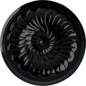 Ekena Millwork 12-1/4 in. x 2-1/4 in. Flower Spiral Urethane Ceiling Medallion (Fits Canopies upto 2 in.), Black Pearl