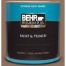 BEHR PREMIUM PLUS 1 qt. #N240-6 Wild Mustang Satin Enamel Exterior Paint & Primer