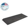 EZ-ACCESS TRANSITIONS 14 in. L x 40 in. W x 1.5 in. H Angled Entry Door Threshold Welcome Mat, Black, Rubber