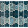 Merola Tile Montego Emerald 12-1/4 in. x 12-1/2 in. Porcelain Mosaic Tile (10.8 sq. ft./Case)