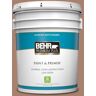 BEHR PREMIUM PLUS 5 gal. #S190-5 Cocoa Nutmeg Satin Enamel Low Odor Interior Paint & Primer