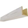 Ekena Millwork 4 in. x 4 in. x 18 ft. 3-Sided (U-Beam) Hand Hewn Ready for Paint Faux Wood Ceiling Beam