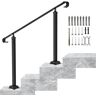 VEVOR Handrails for Outdoor Steps Fit 1 to 3 Steps Wrought Iron Handrail Outdoor Stair Railing Hand railing for Concrete Steps