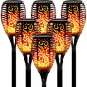 Cubilan Super Large Size Solar Lights Outdoor Upgraded 43 in. 96 LED Waterproof Flickering Flames Torch Lights (6 Pack)