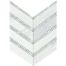 EMSER TILE Intrigue Mirror 11.64 in. x 12.19 in. Chevron Polished Marble Mosaic Tile (0.985 sq. ft./Each, Sold in Case of 5 Pieces)