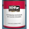 BEHR PREMIUM PLUS 1 gal. #PPU14-03 Cayman Bay Hi-Gloss Enamel Interior/Exterior Paint