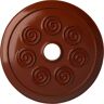 Ekena Millwork 25-1/4 in. x 4 in. ID x 2 in. Spiral Urethane Ceiling Medallion (Fits Canopies up to 4 in.), Firebrick