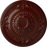 Ekena Millwork 26-1/4" x 3-1/4" Athens Urethane Ceiling Medallion (Fits Canopies up to 3-5/8"), Brushed Mahogany