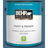 BEHR PREMIUM PLUS 1 gal. #PMD-24 Lake Stream Satin Enamel Low Odor Interior Paint & Primer