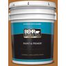 BEHR PREMIUM PLUS 5 gal. #280D-7 Sesame Crunch Satin Enamel Exterior Paint & Primer