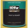 BEHR PREMIUM PLUS 1 qt. #P320-6A Flustered Mustard Semi-Gloss Enamel Exterior Paint & Primer