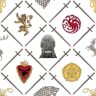 RoomMates Multicolor Matte Game of Thrones House Sigils Matte Vinyl Peel and Stick Wallpaper