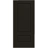 JELD-WEN 36 in. x 80 in. 2 Panel Universal/Reversible Handing Euro Black Steel Front Door Slab