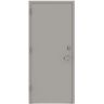 L.I.F Industries 30 in. x 80 in. Gray Right-Hand Flush Security Steel Prehung Commercial Door with Welded Frame