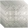 Fasade Traditional #4 2 ft. x 2 ft. Brushed Aluminum Lay-In Vinyl Ceiling Tile (20 sq. ft.)