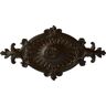 Ekena Millwork 23-1/2 in. W x 12-1/4 in. H x 1-1/2 in. Quentin Urethane Ceiling Medallion, Bronze