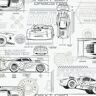 RoomMates Disney and Pixar Cars Gray Schematic Peel and Stick Wallpaper (Covers 28.18 sq. ft.)