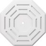 Ekena Millwork 1 in. P X 8 in. C X 20 in. OD X 1 in. ID Westin Architectural Grade PVC Contemporary Ceiling Medallion