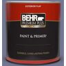 BEHR PREMIUM PLUS 1 qt. #S560-5 Royal Fortune Flat Exterior Paint & Primer