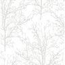 NextWall Tree Branches Pearl Gray Botanical Vinyl Peel & Stick Wallpaper Roll (Covers 30.75 Sq. Ft.)
