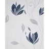 Fine Decor Synergy Navy Floral Metallic Non-pasted Paper Wallpaper