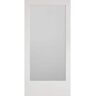 Masonite 40 in. x 84 in. Primed White 1-Lite Frost Solid Wood Interior Barn Door Slab