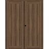 Belldinni Shaker 48 in. x 96 in. 1 Panel Right Active Pecan Nutwood Wood Composite Double Prehung Interior Door