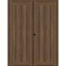 Belldinni Shaker 48 in. x 83.25 in. 1 Panel Right Active Pecan Nutwood Wood Composite Double Prehung Interior Door