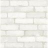 ZIO AND SONS Limewashed Aged White Brick Wallpaper