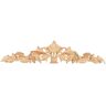 American Pro Decor 1/2 in. x 18-1/8 in. x 3-3/4 in. Unfinished Hand Carved American Hard Maple Wood Grape Cartouche Applique Onlay Moulding