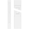 Ekena Millwork 2 in. x 5 in. x 90 in. 2-Equal Raised Panel PVC Pilaster Moulding with Standard Capital and Base (Pair)