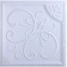 uDecor New Orleans 2 ft. x 2 ft. Lay-in or Glue-up Ceiling Tile in White (40 sq. ft. / case)