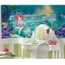 RoomMates Littlest Mermaid Chair Rail Prepasted Mural 6 ft. x 10. ft. Ultra-strippable Wall Applique US ONLY