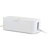 UT Wire In-Box Cable Organizing Management Box for Under Desk in White